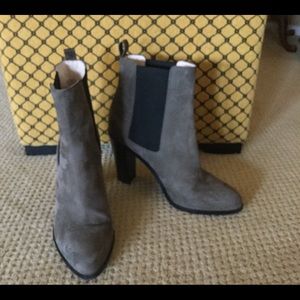Sergio Rossi  Gray green leather boots size 39.5